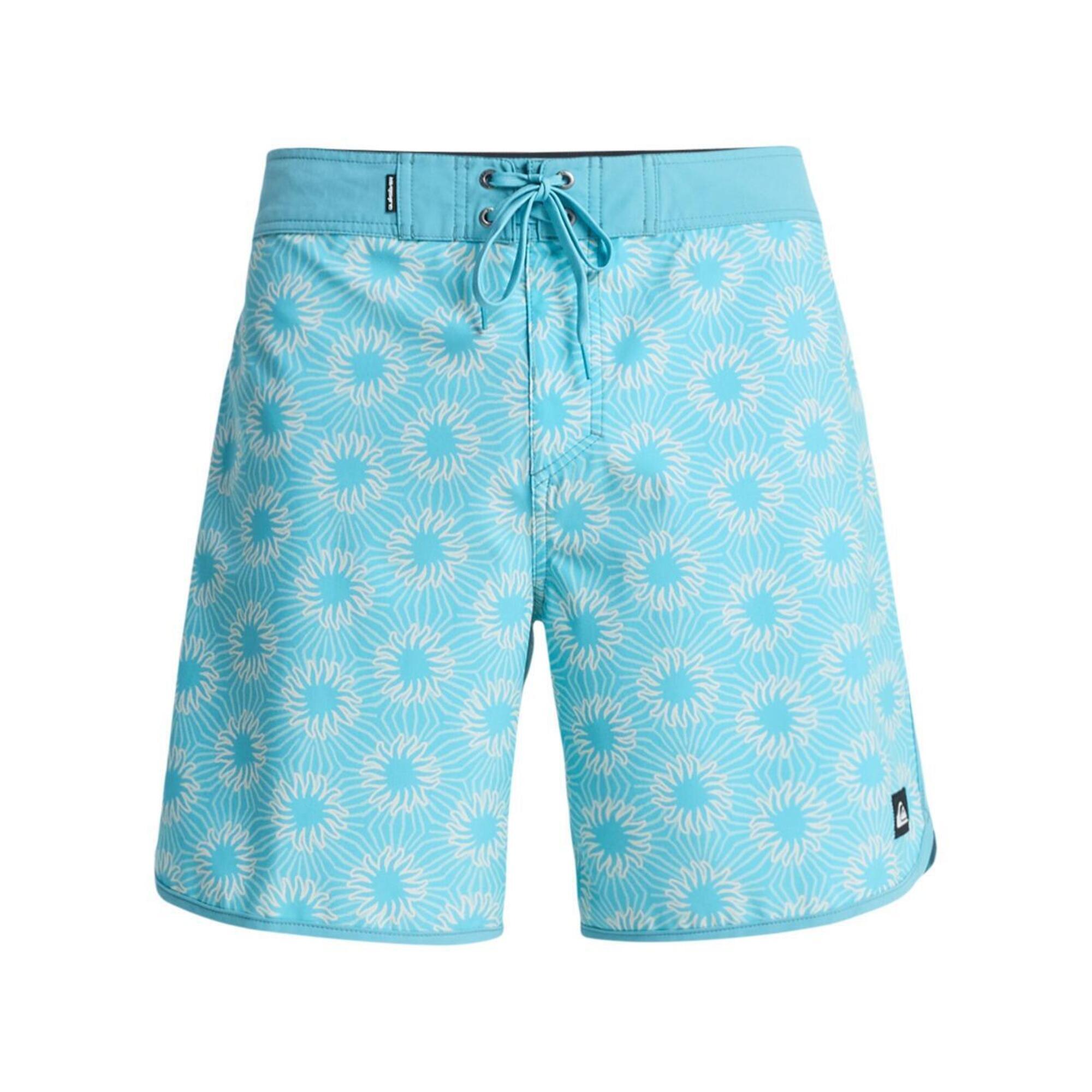 Quiksilver - Boardshort Surfsilk Scallop 18" Bleu Homme - Short - Bleu - Decathlon