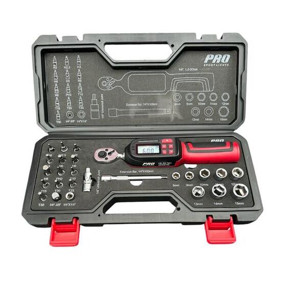 Set Di Chiavi Dinamometriche 26 Pezzi Digitale 15-30 Nm 1/4