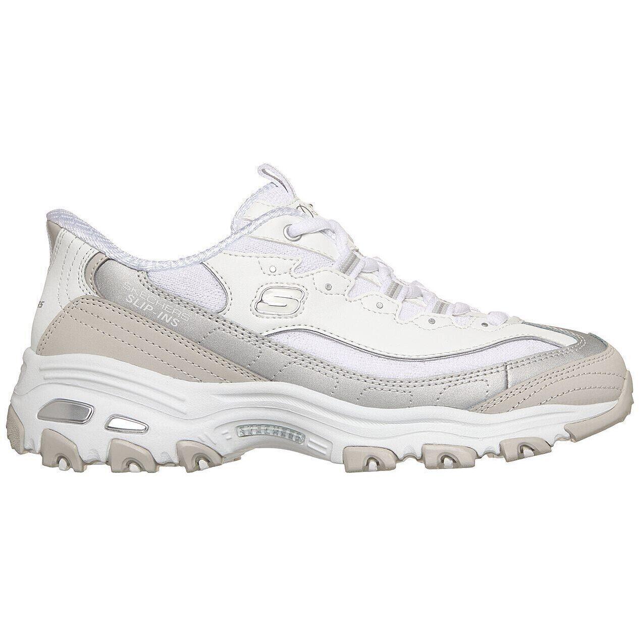 Scarpe da ginnastica Skechers D Lites-smooth Nostalgia, Bianca, Donne 3/5