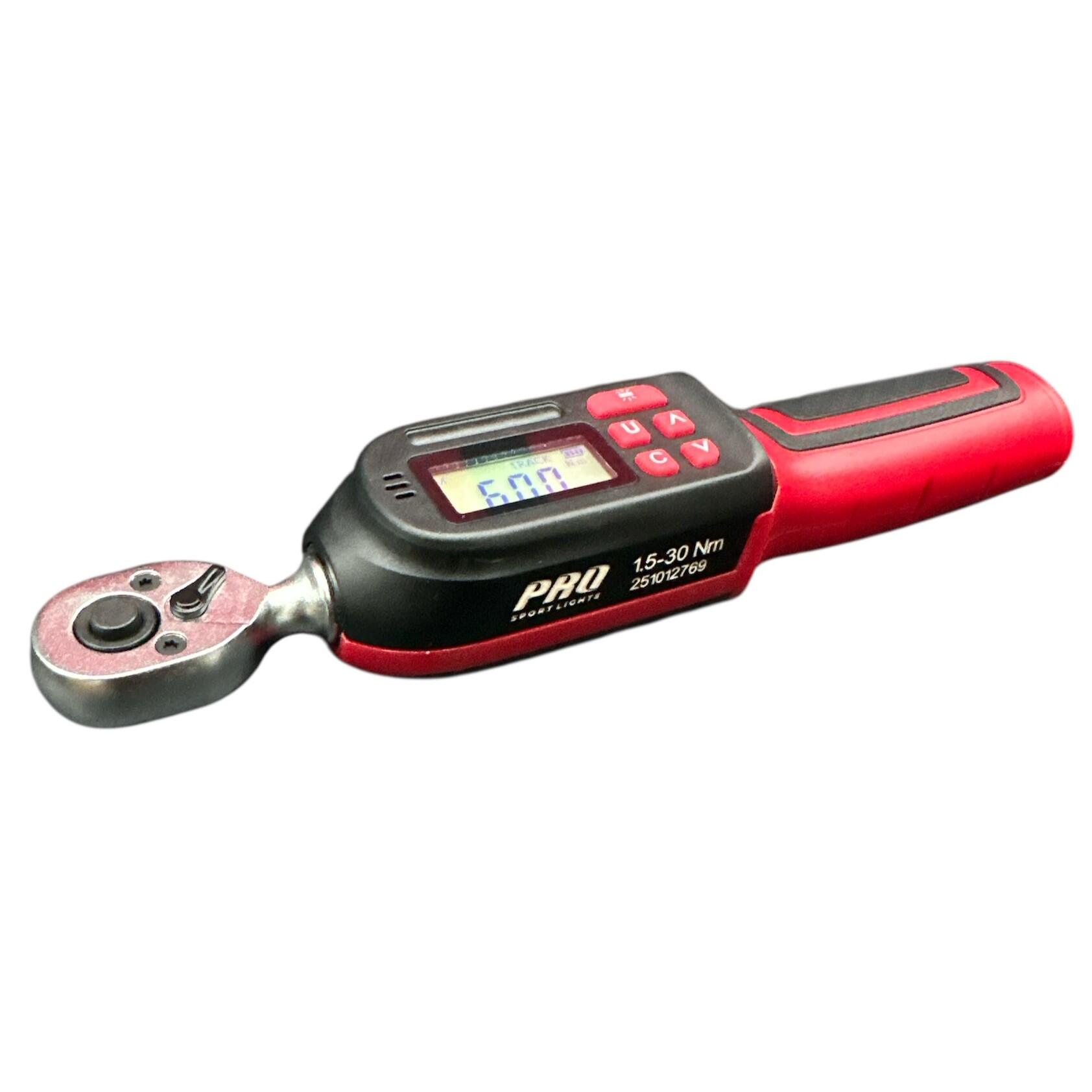 Momentsleutel Fiets 26-delig Set Digitaal 1,5-30 Nm 1/4" 6/8