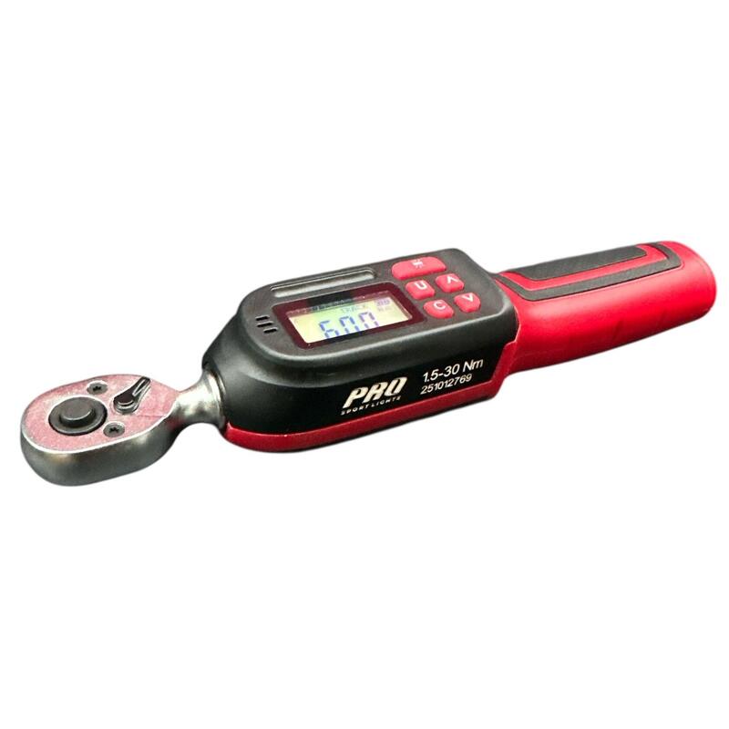 Set de chei dinamometrice – 26 de piese, digital, 1,5–30 Nm, 1/4"