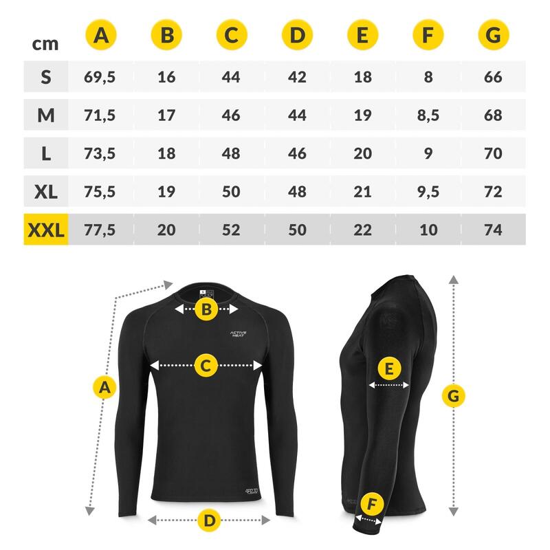 Tricou termic negru cu mânecă lungă 4FIZJO unisex