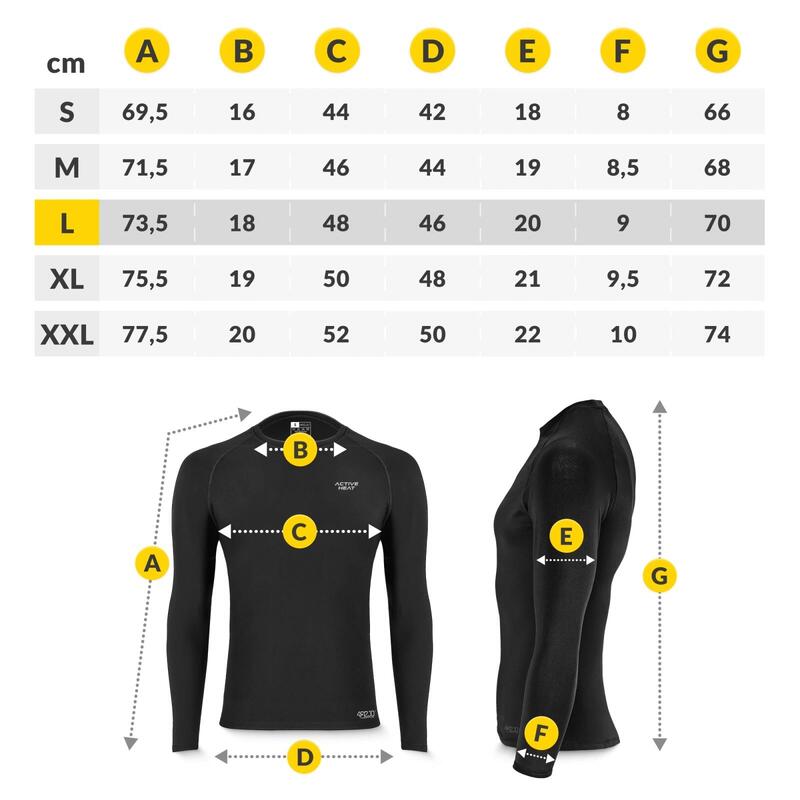 Tricou termic negru cu mânecă lungă 4FIZJO unisex