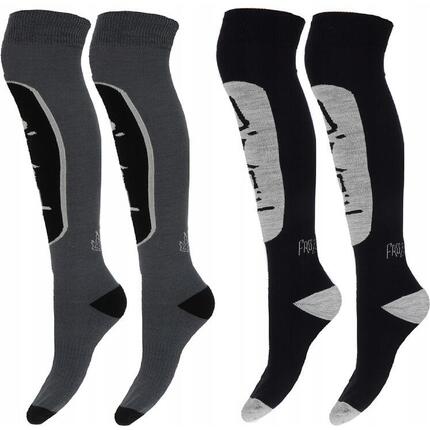 Skarpety narciarskie O'neill 789942-7001P wełna merino 2-pak szary/czarny 35-38