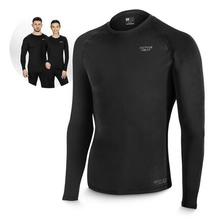 Koszulka termiczna czarna z długim rękawem 4FIZJO unisex