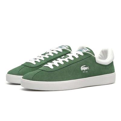 Scarpe Sportive Pelle ScamosciataUomo Lacoste Baseshot Nero Bianco
