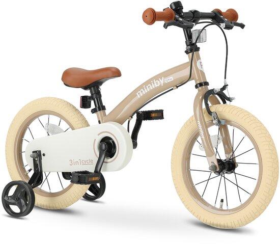 Qplay Miniby Bicicletta per Bambini 14 pollici-3in1-bicicletta senza pedali