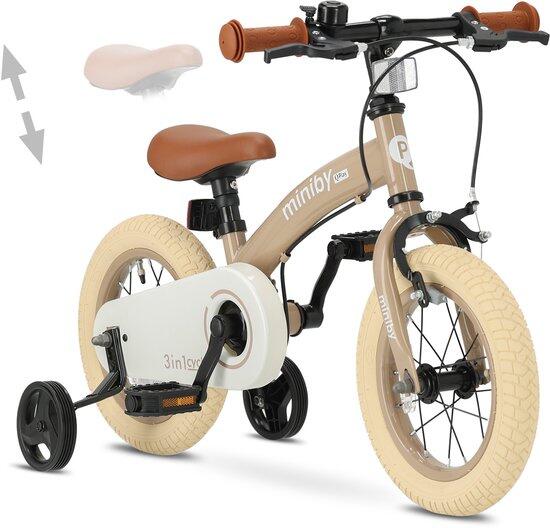 Qplay Miniby Vélo enfant 12 pouces – 3 en 1 – draisienne – Rose 4/7