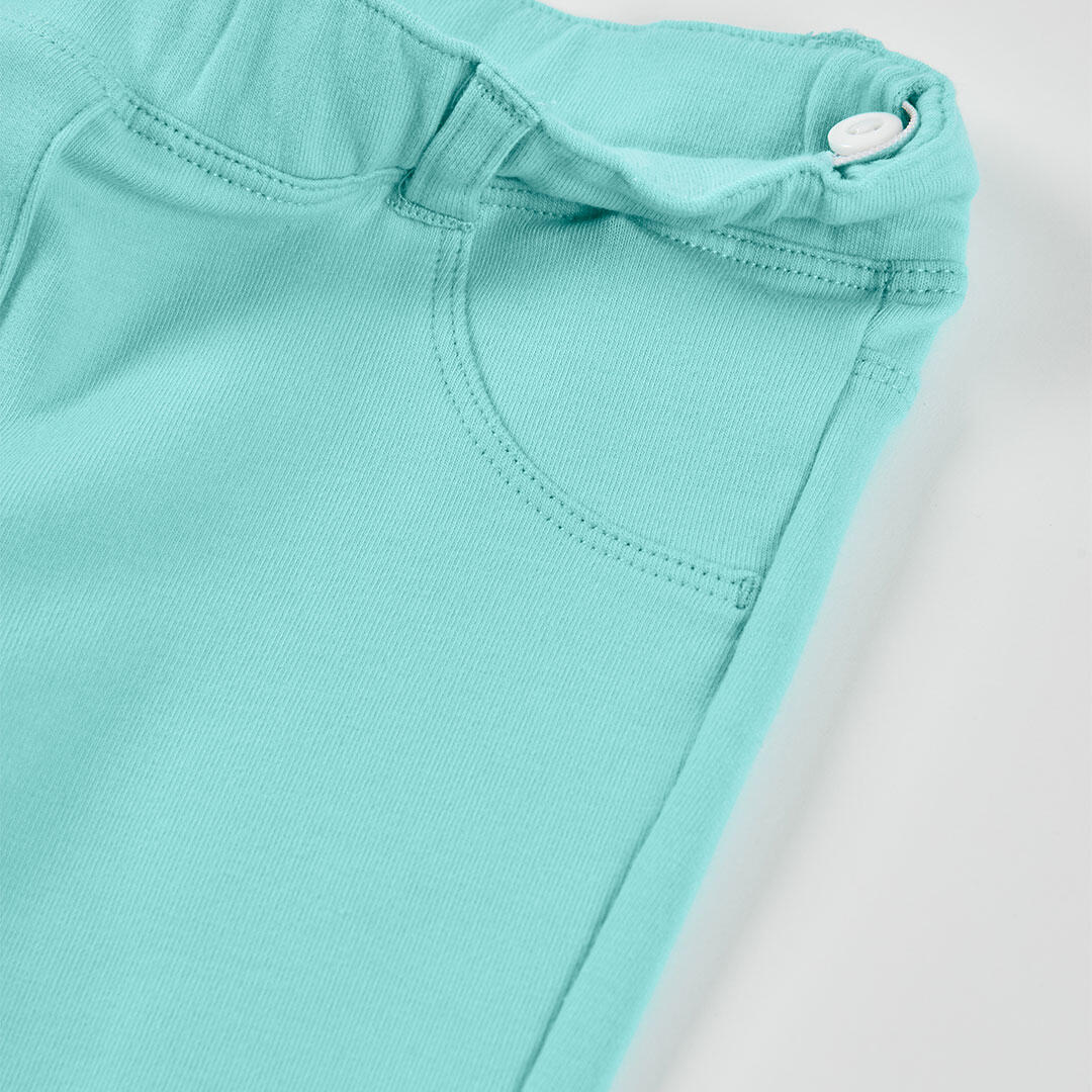 Pantalones de verano de senderismo kids niña boboli verde 3/4