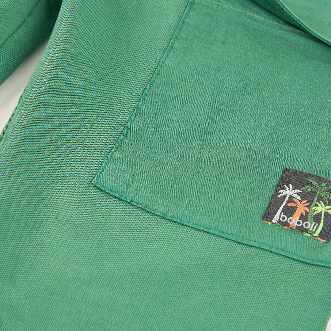 Pantalones de verano de senderismo kids niño boboli verde 4/4