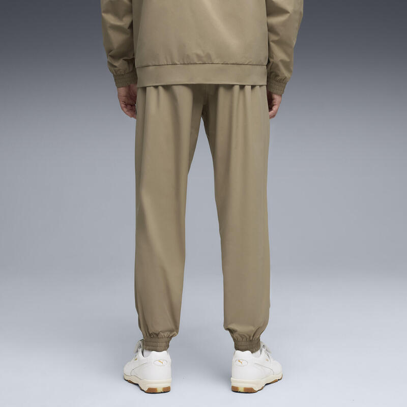 Pantalon bărbați buzunare cu fermoar, logo club Pumatech, kaki PUMA