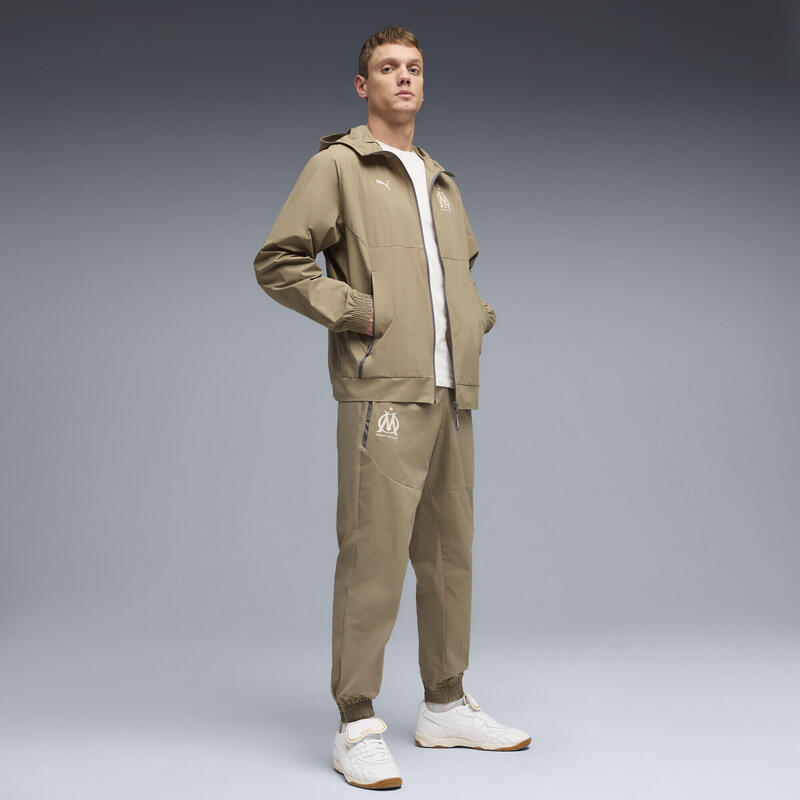 Pantalon bărbați buzunare cu fermoar, logo club Pumatech, kaki PUMA