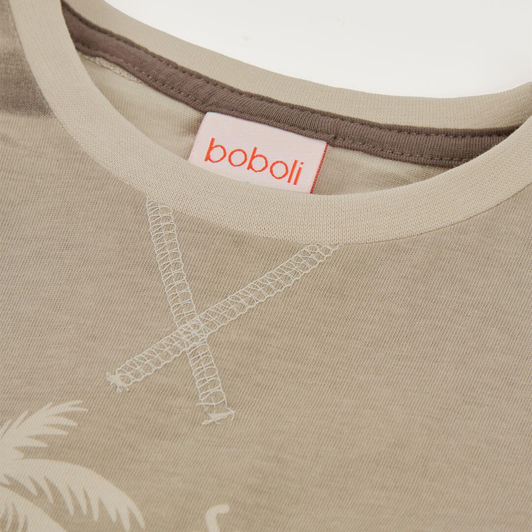 Camisetas de verano de senderismo kids niño boboli crudo 3/4