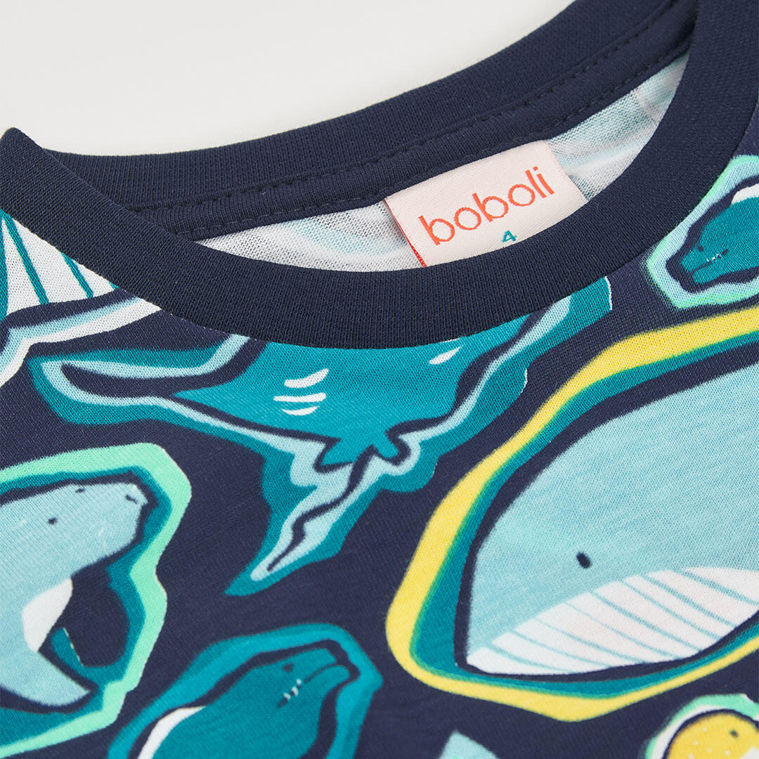 Camisetas de verano de gimnasia kids niño boboli multicolor 3/4