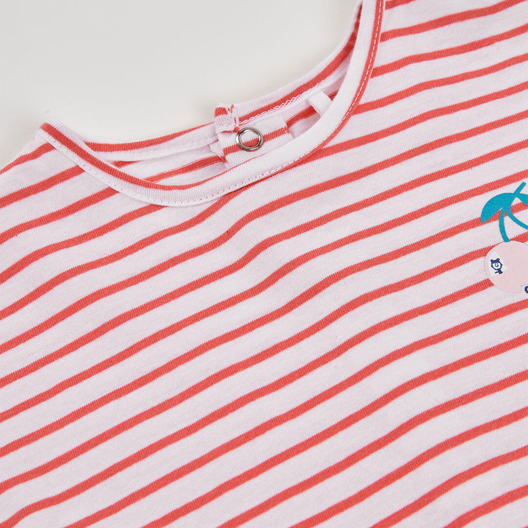 Camisetas de verano de gimnasia bebé unisex boboli multicolor 3/4