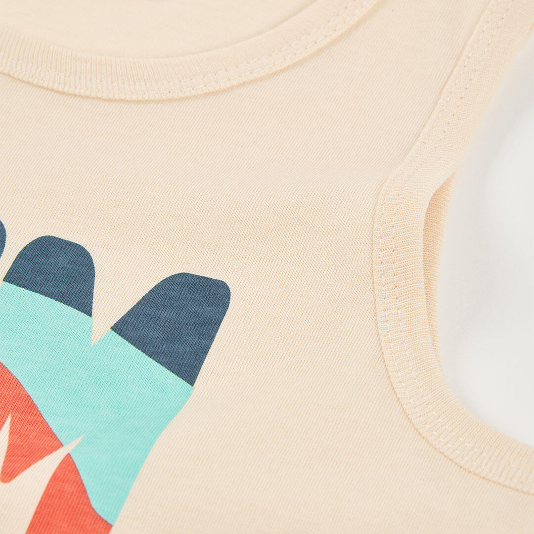 Camisetas De Tirantes de verano de gimnasia kids niño boboli crudo 3/4