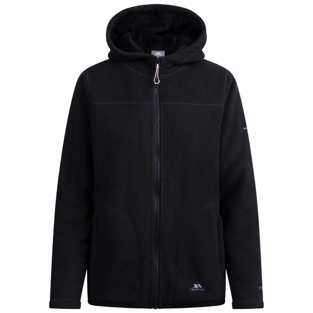 Womens Grown On Hood Full Front Zip Bonded Fleece - Backstay