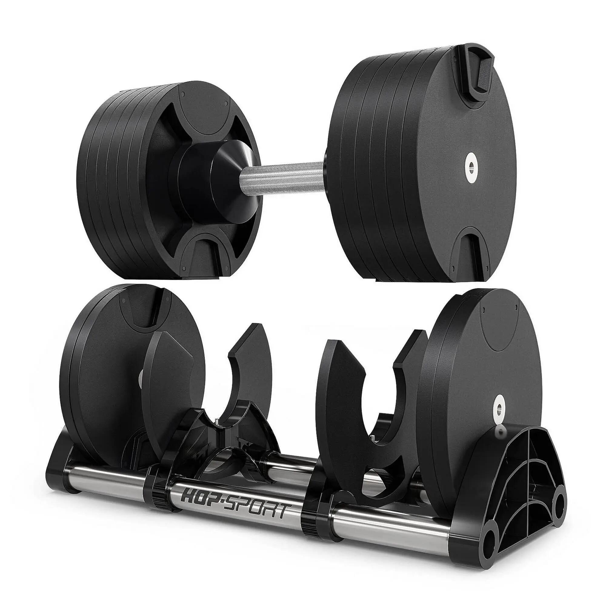 40 kg öntöttvas súlyzó Hop-Sport HS-TG3040D állítható 3/7
