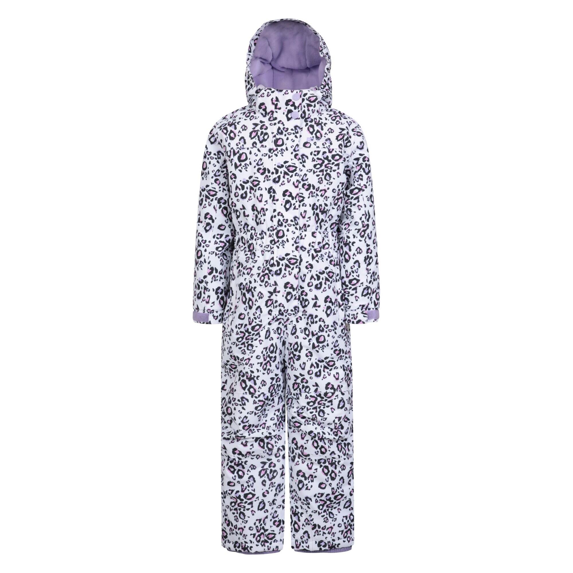 MOUNTAIN WAREHOUSE Childrens/Kids Cloud Leopard Print Snowsuit (Lilac)