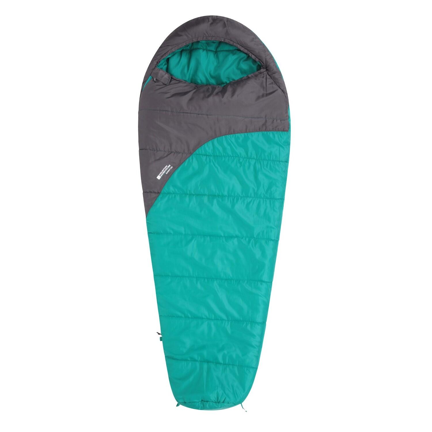 Summit 250 Left Zip Mummy Sleeping Bag (Teal/Black) 3/4
