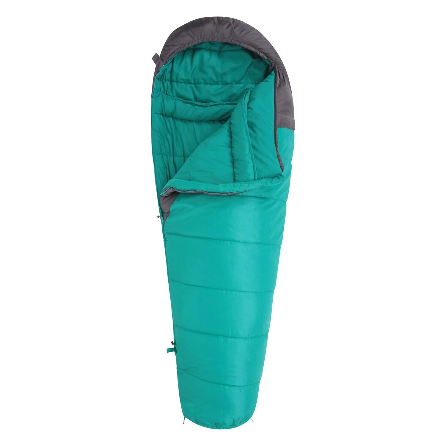 Summit 250 Left Zip Mummy Sleeping Bag (Teal/Black) 2/4