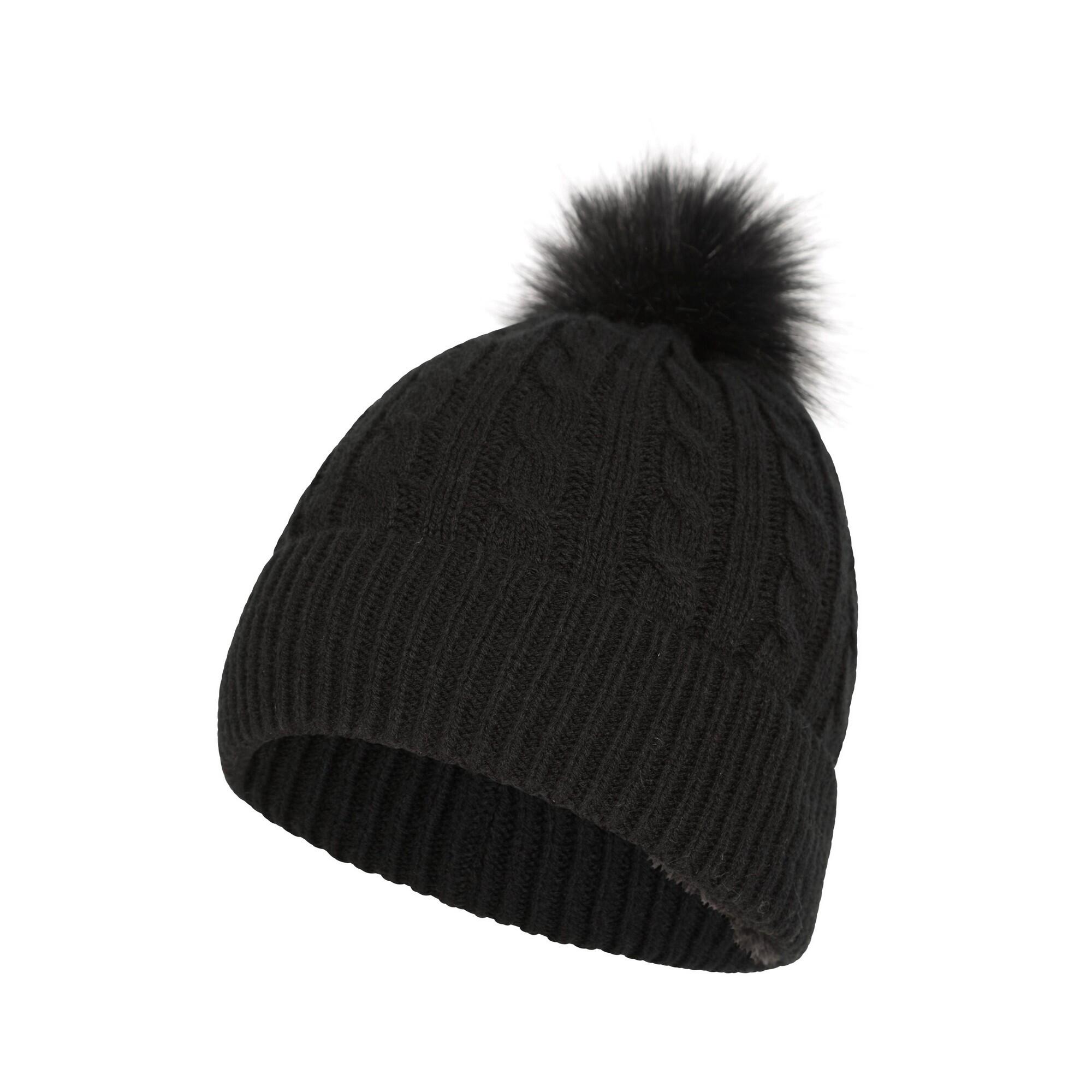 Mütze für Damen Schwarz 3/4