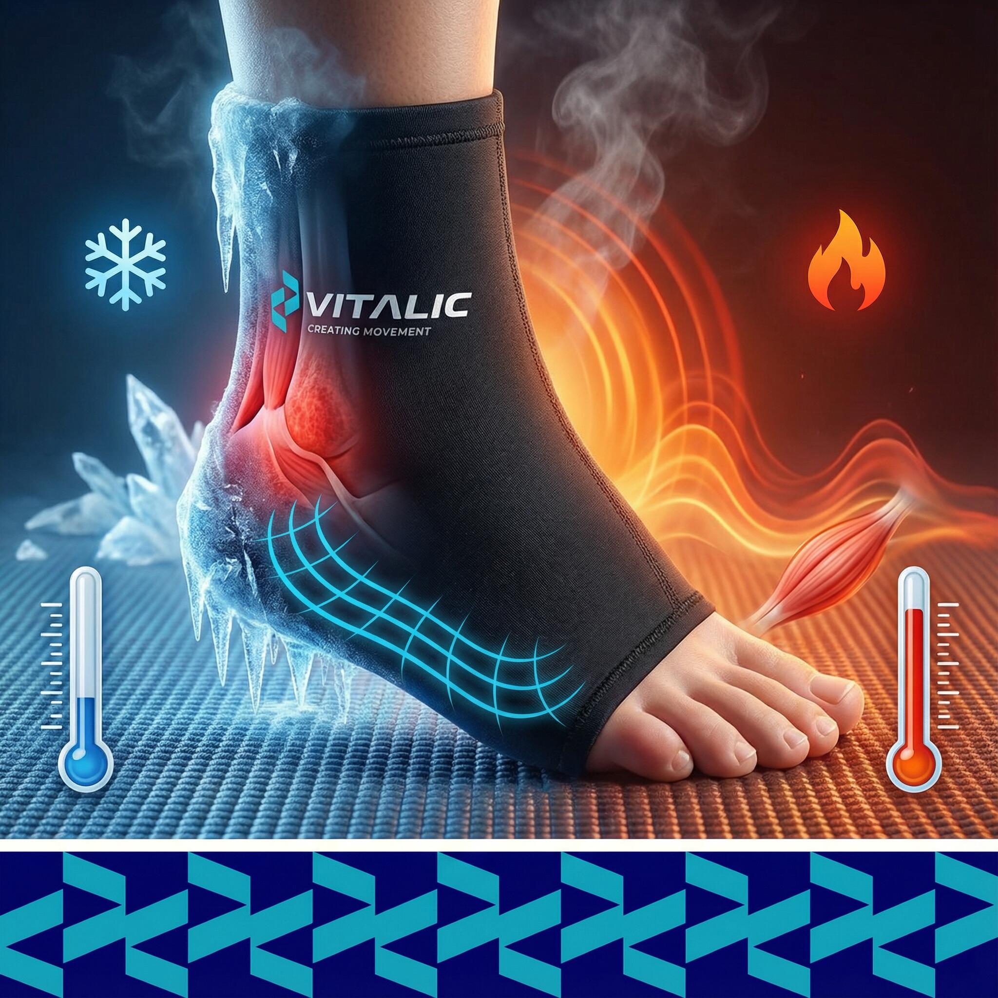 Vitalic Knöchelbandage Gelpack | Icepack & Coolpack gegen Knöchelschmerzen 3/5