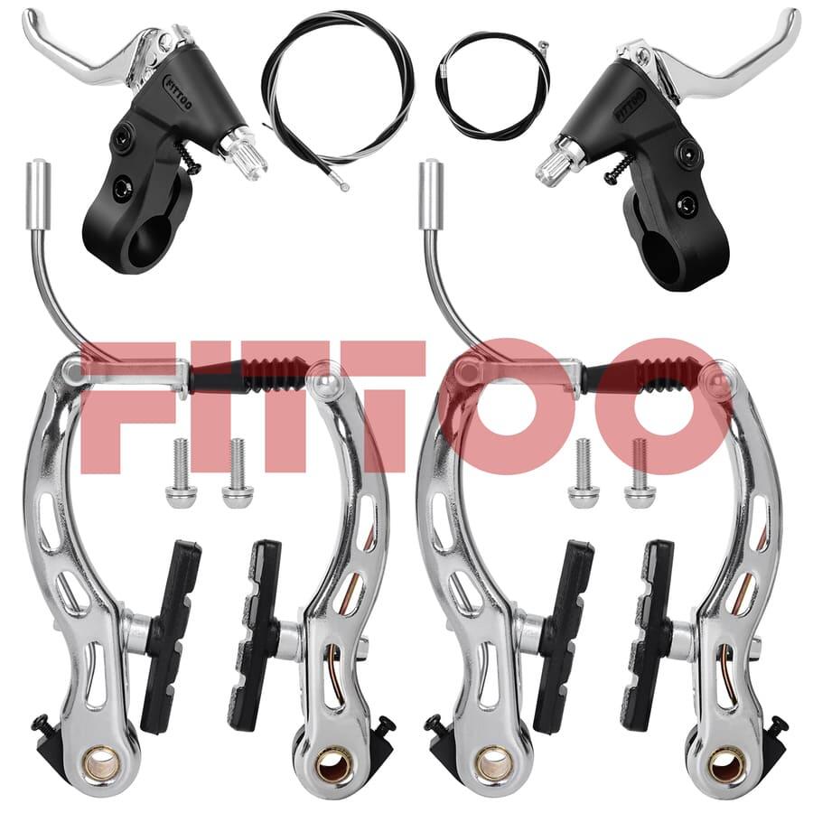 FITTOO Bike Bicycle Brakes Set Bike V-Brake Kit Mountain/Hybrid/Children Bike