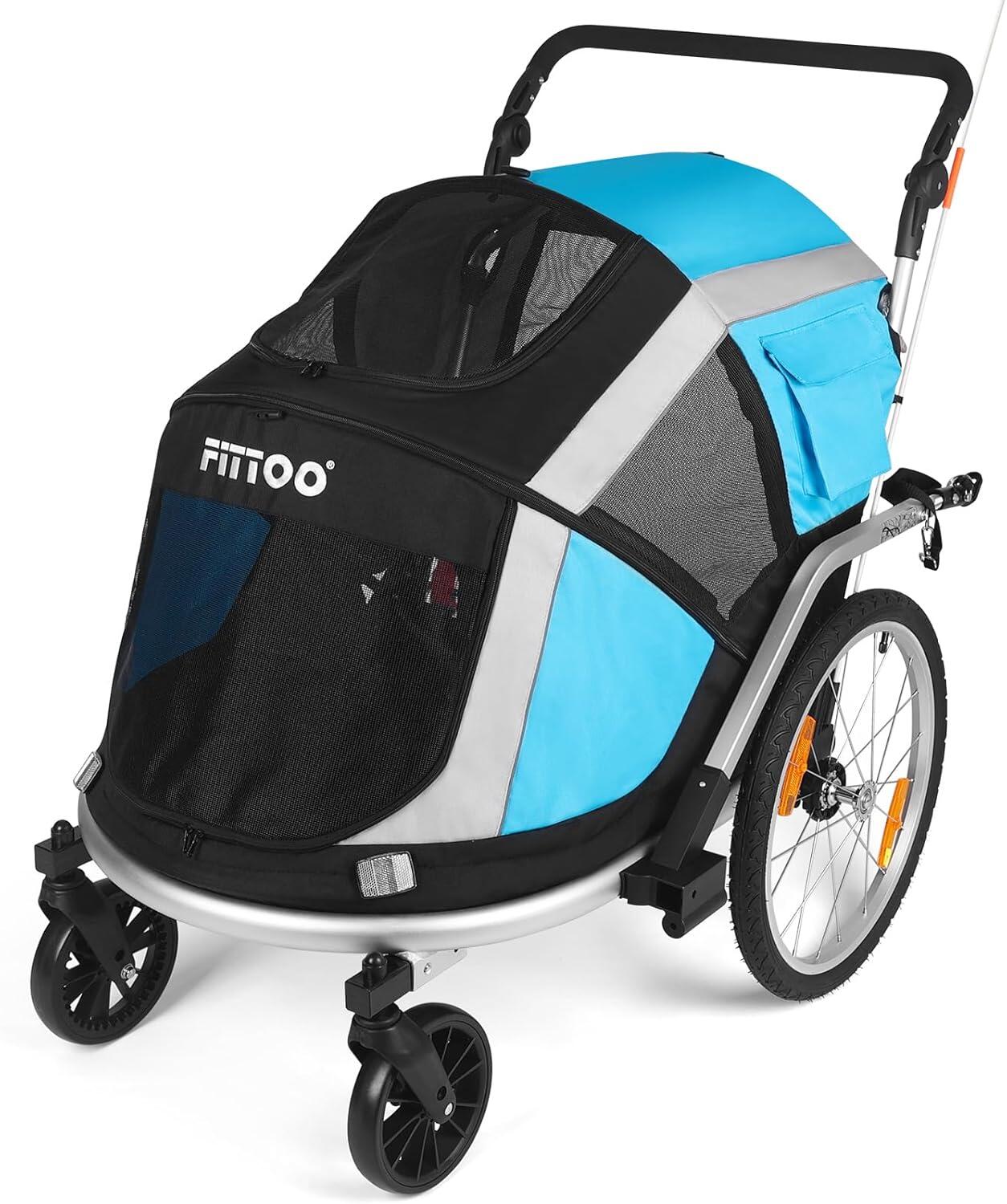 Upgraded Large Pet Trailer & Stroller – Lightweight Aluminium Frame