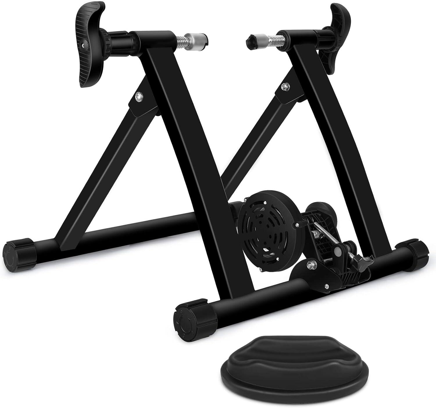FITTOO Indoor Bike Trainer Stand - Foldable & Adjustable Resistance (Black)