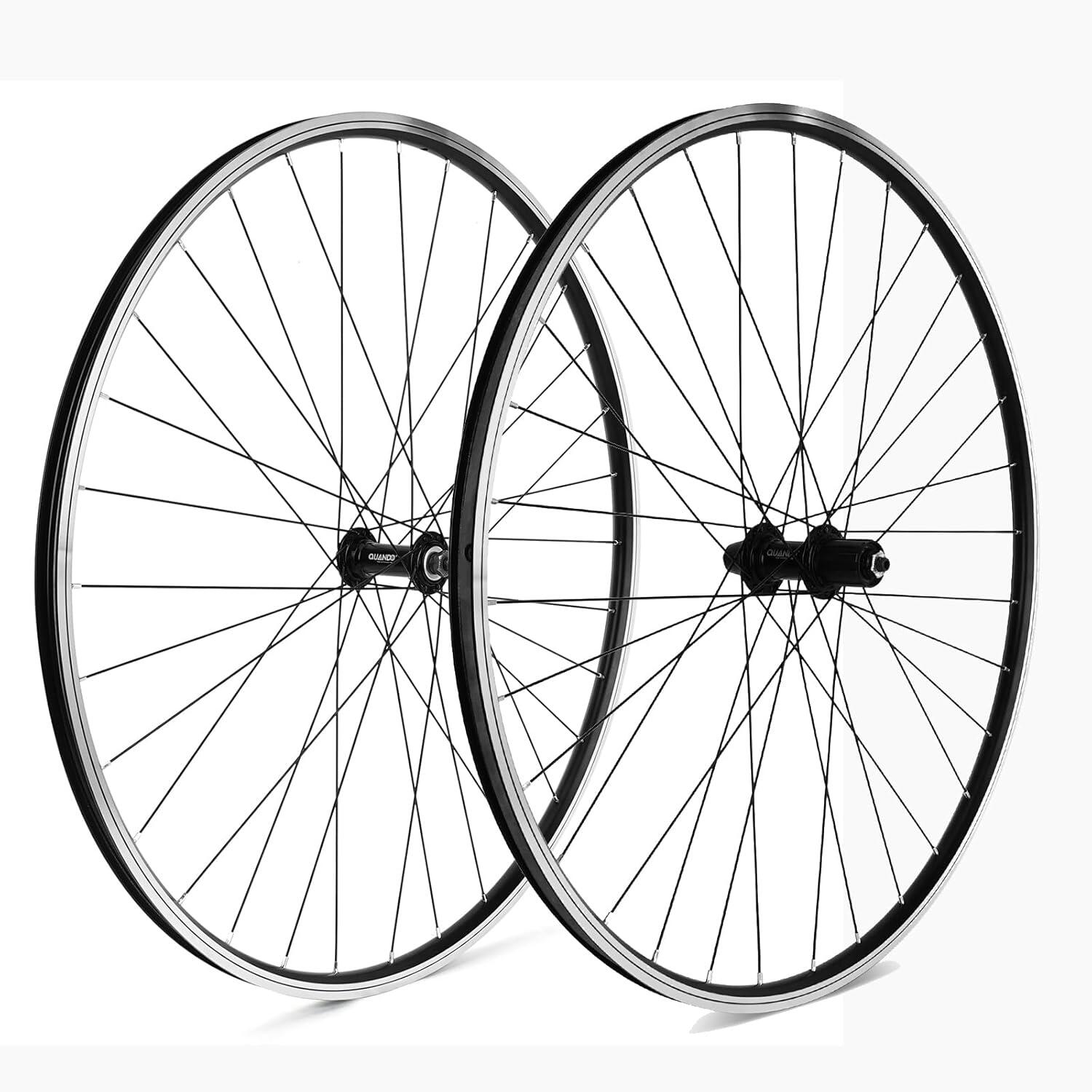 Fittoo 700C Road Hybrid Wheel Set Front & Rear Rim Brake 8-10 Speed QR