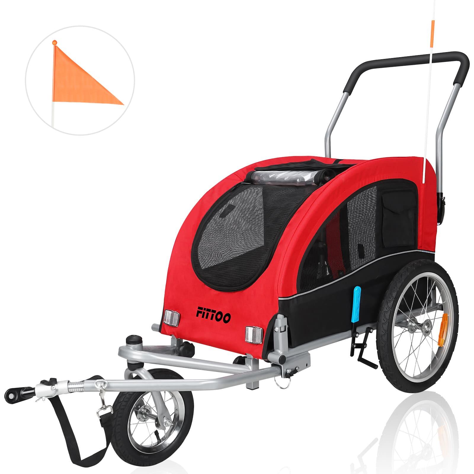 FITTOO Dog Bike Trailer Pet Pram Foldable Pet Bicycle Stroller Medium