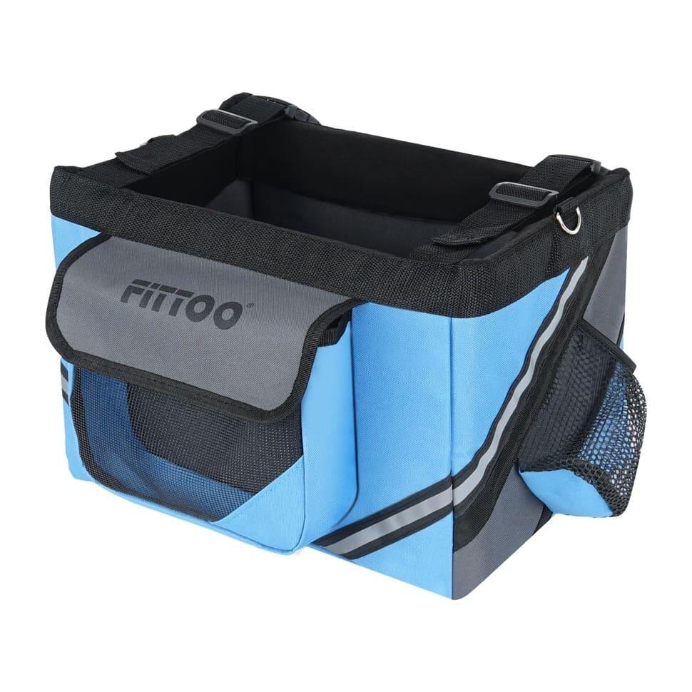 FITTOO 3 In 1 Pet Bike Basket Dog Cat Carrier Front Bicycle Basket Foldable