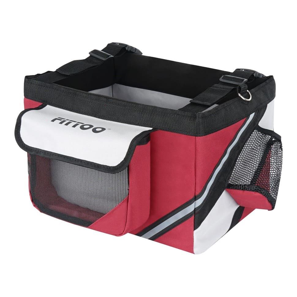 FITTOO 3 In 1 Pet Bike Basket Dog Cat Carrier Front Bicycle Basket Foldable