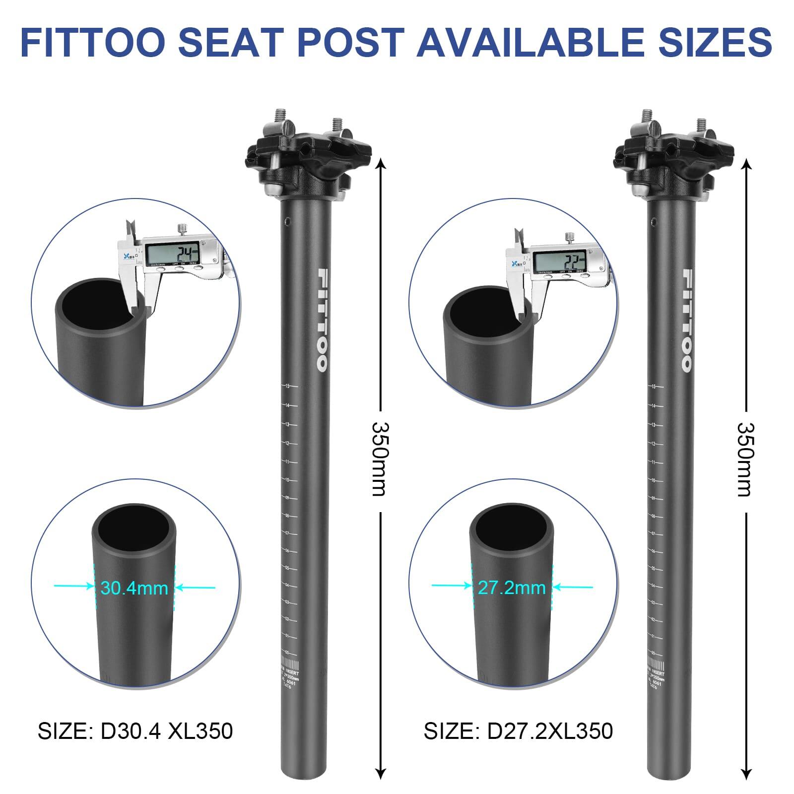 Fittoo Bike Seat Post Alloy Cycling Bicycle Saddle Seat Post - D27.2*L350mm