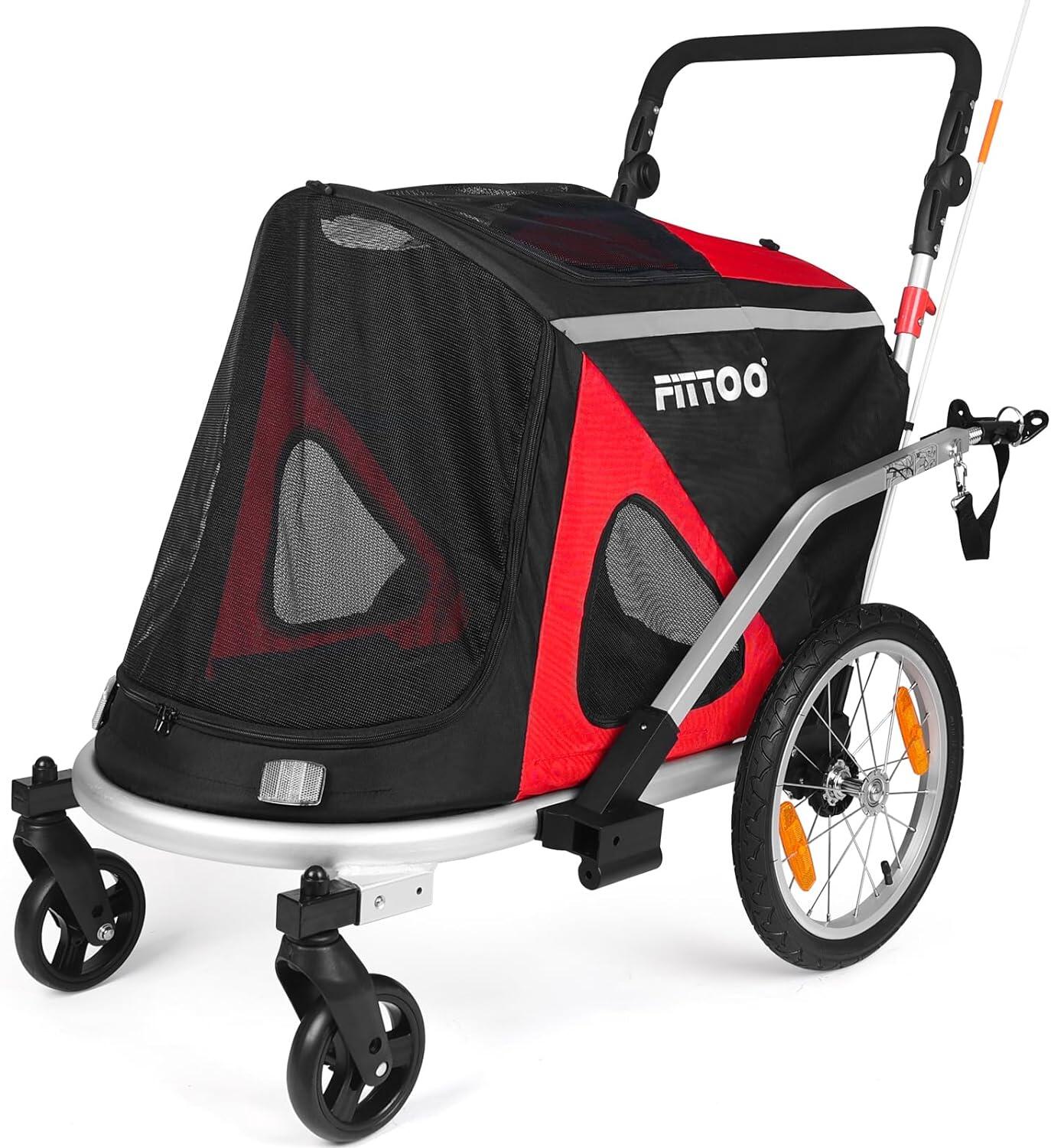 Upgraded Medium Pet Trailer & Stroller – Lightweight Aluminium Frame