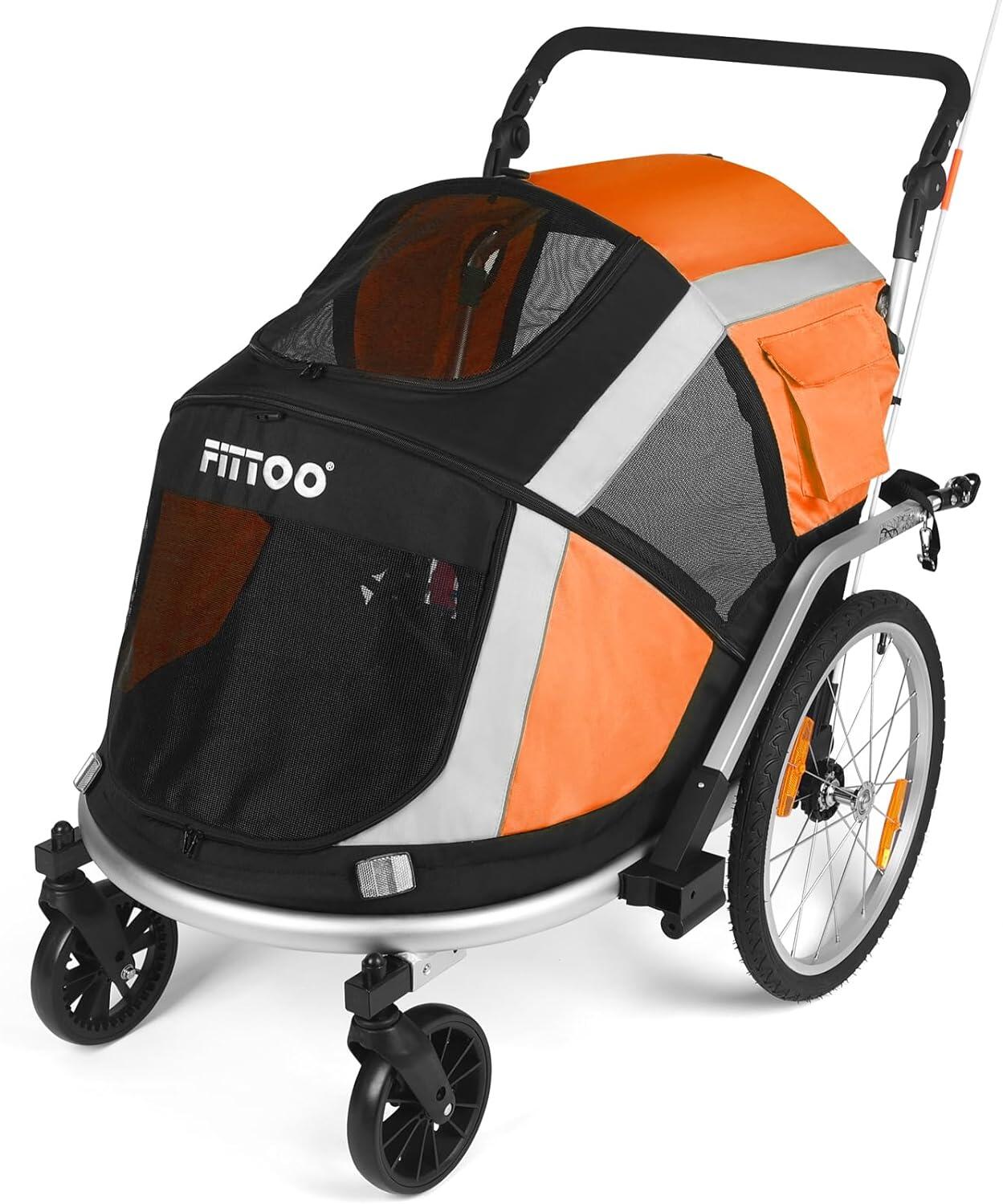 Upgraded Large Pet Trailer & Stroller – Lightweight Aluminium Frame