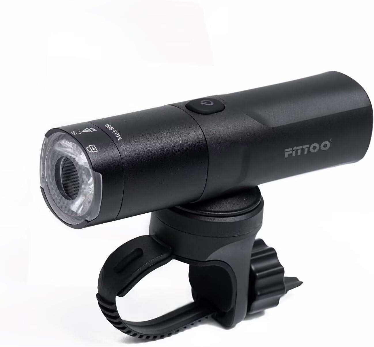 FITTOO Bike Light Set, USB Rechargeable Waterproof Safety - Front Light