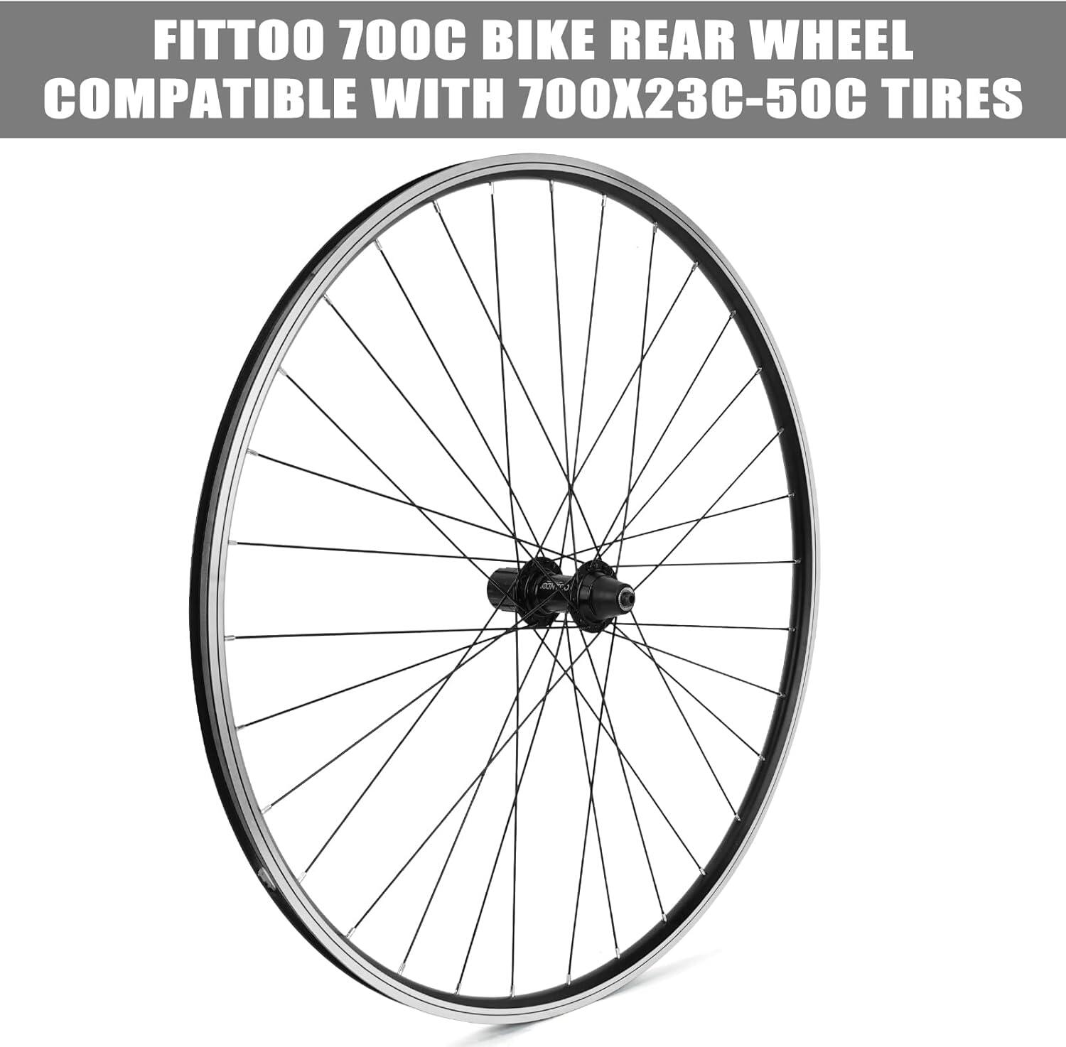 FITTOO 700C Mountain Bike Wheels, Bicycle - Rear Wheel