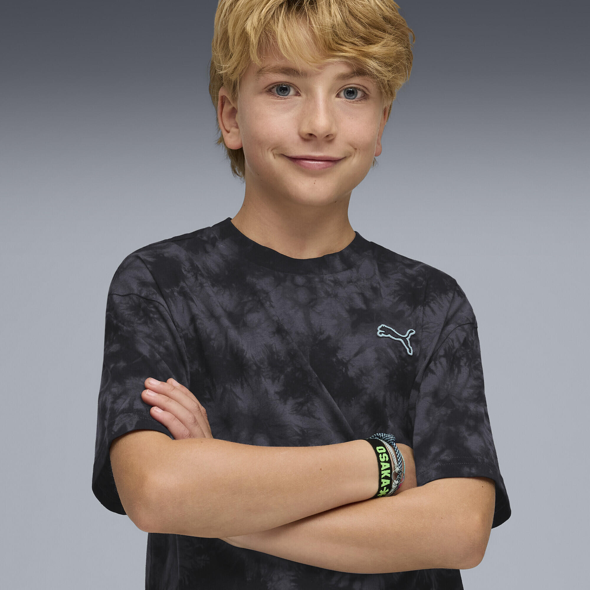 T-shirt Essentials Tie-Dye dal taglio morbido per ragazzi PUMA 3/6