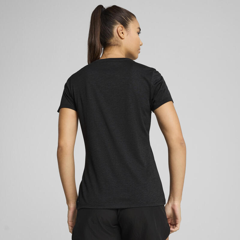 Tricou alergare femei logo mânecă scurtă Tad Essentials, negru PUMA