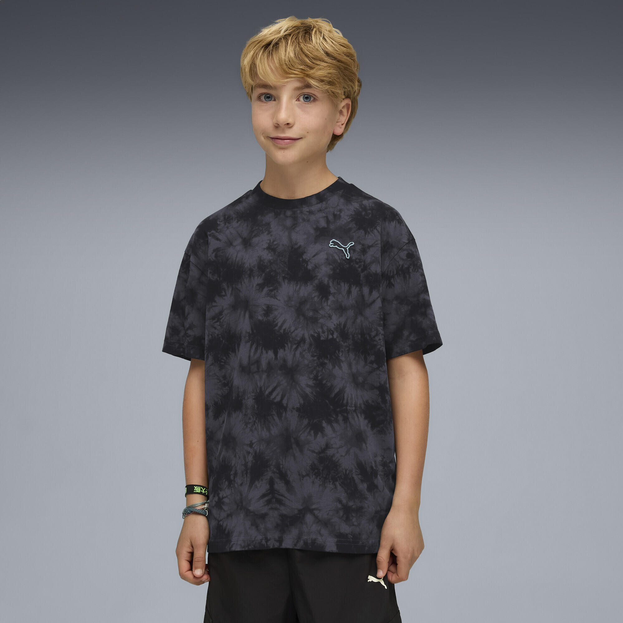 Młodzieżowa luźna koszulka Essentials z efektem tie-dye PUMA
