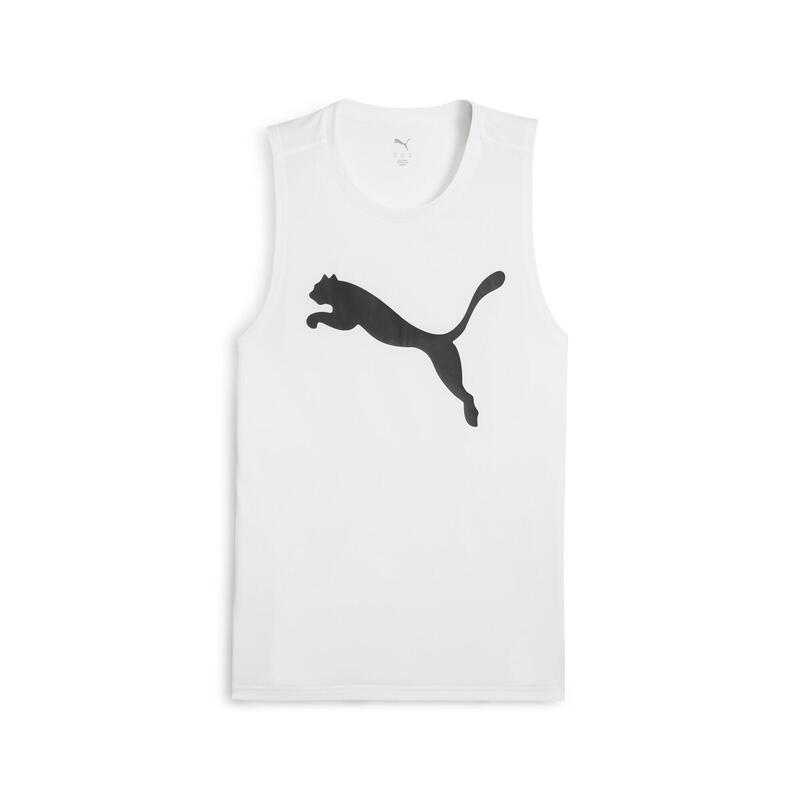 Maiou bărbați fără mâneci, logo mare, alb PUMA