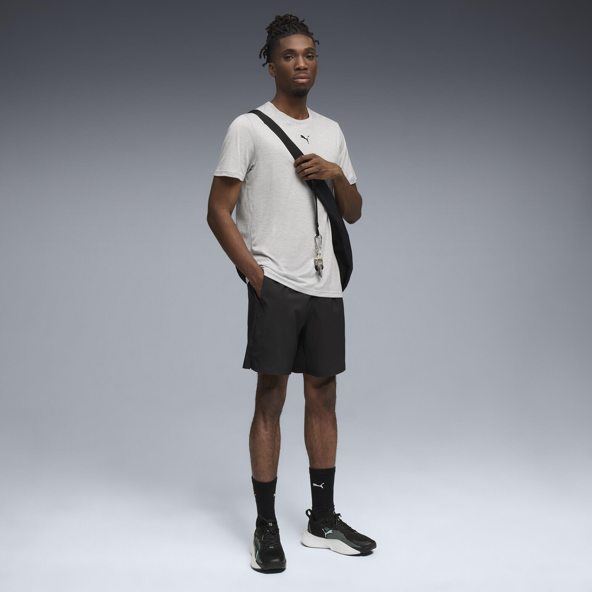 TAD ESSENTIALS Meliertes T-Shirt mit Cat Logo Herren PUMA 4/5