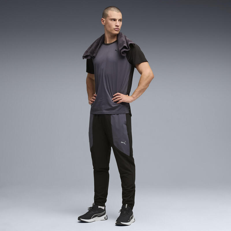Tricou fitness bărbați respirabil, Pwrtrain, galben deschis PUMA