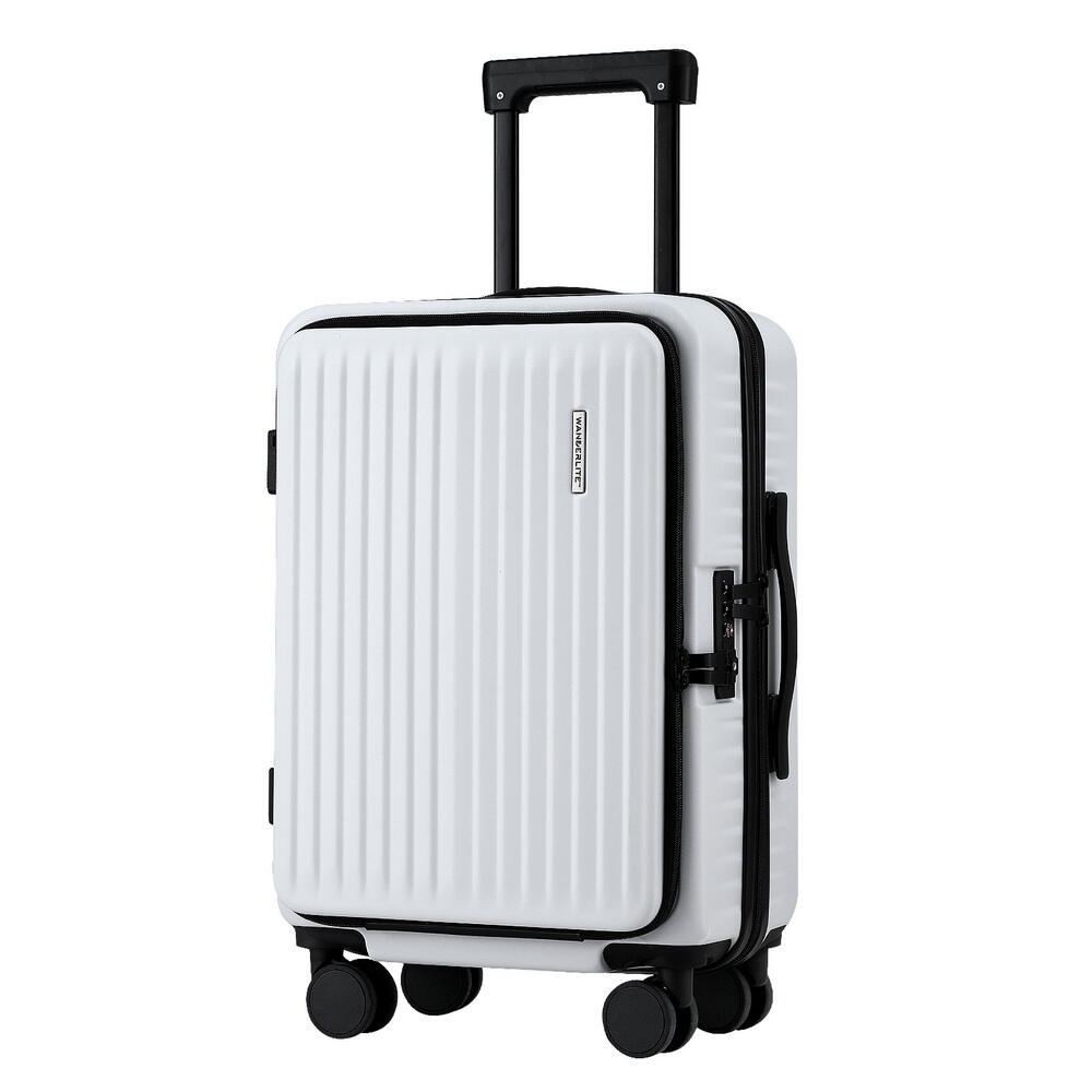Wanderlite 20" Luggage Suitcase Front Pocket Travel Dual TSA