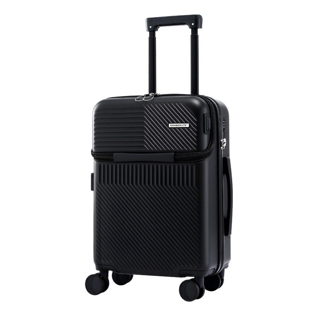 Wanderlite 20" Luggage Suitcase Front Pocket Travel TSA