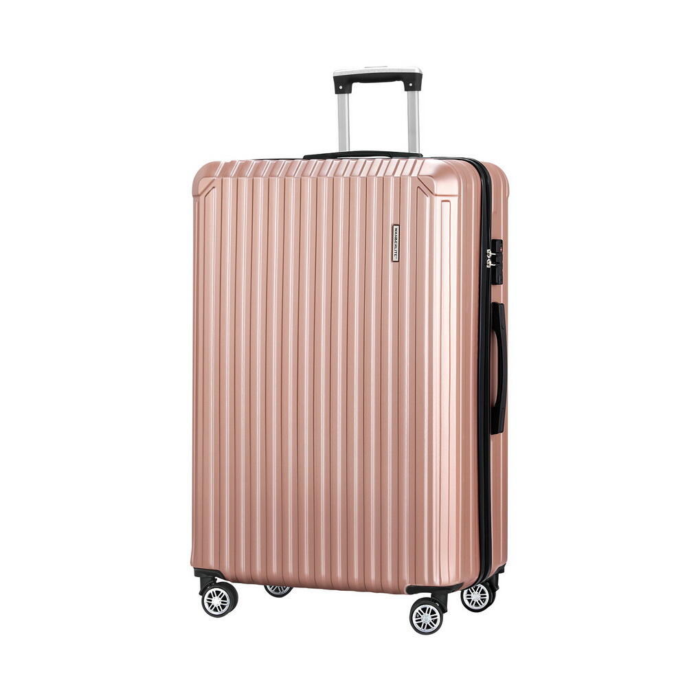 Wanderlite 28'' Luggage Travel Suitcase Set TSA Hard Case Rose