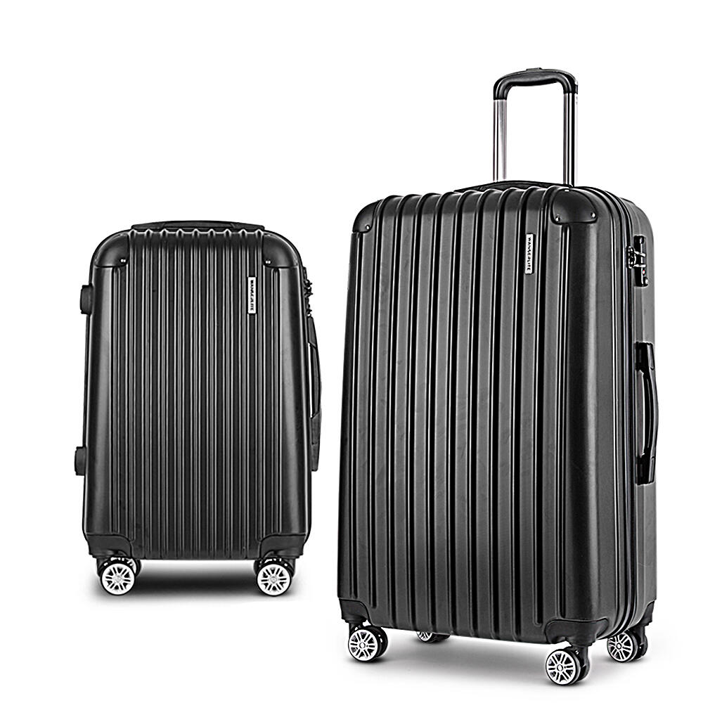 Wanderlite 2pcs Luggage Trolley Set Travel Suitcase Hard Case Lightweight