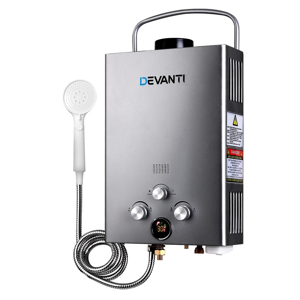 Devanti Portable Gas Water Heater 8L/Min LPG System